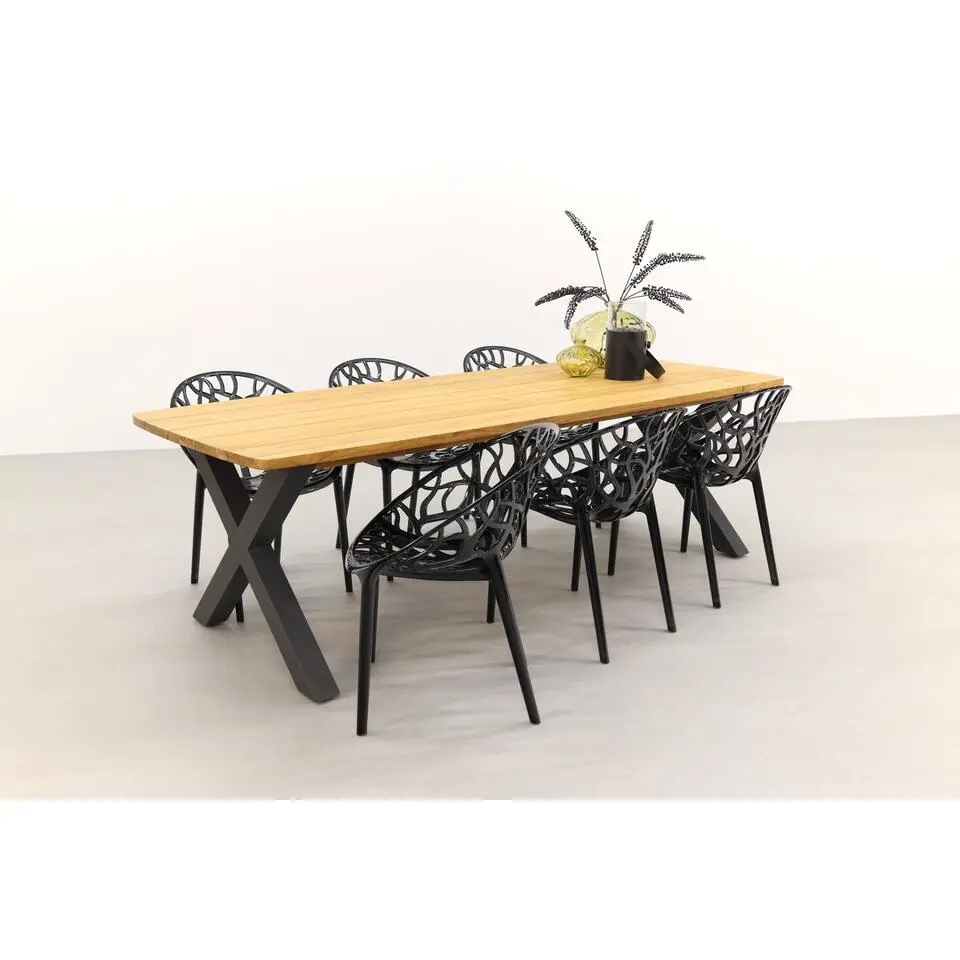 Siesta Crystal stapelbare stoel - Black Transparant