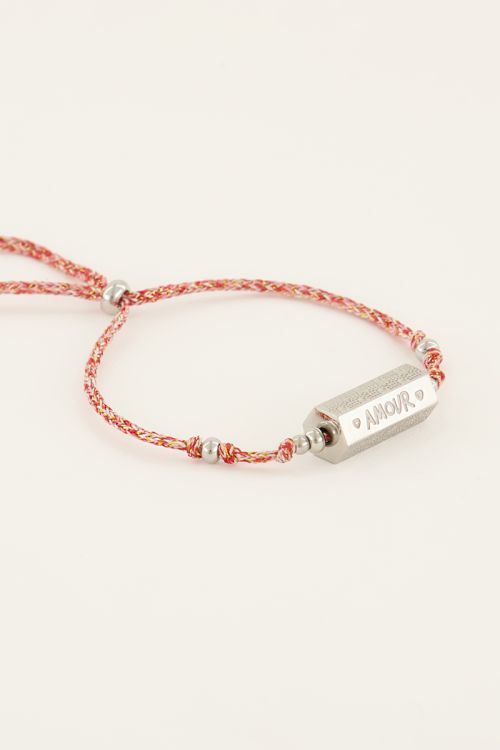Souvenir rode armband amour bedel