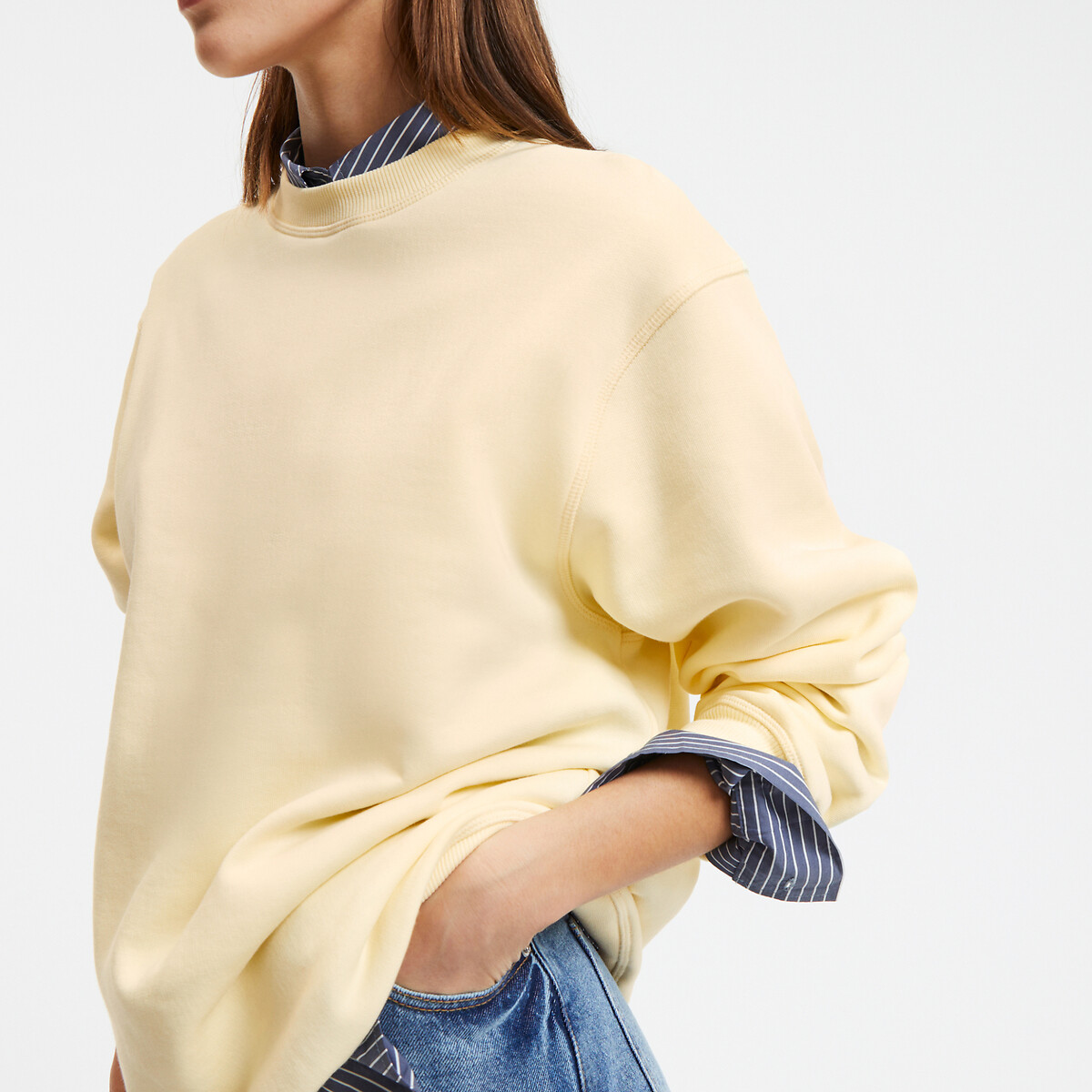 COLEÇÕES LA REDOUTE<br>Suéter com gola redonda e modelagem ampla