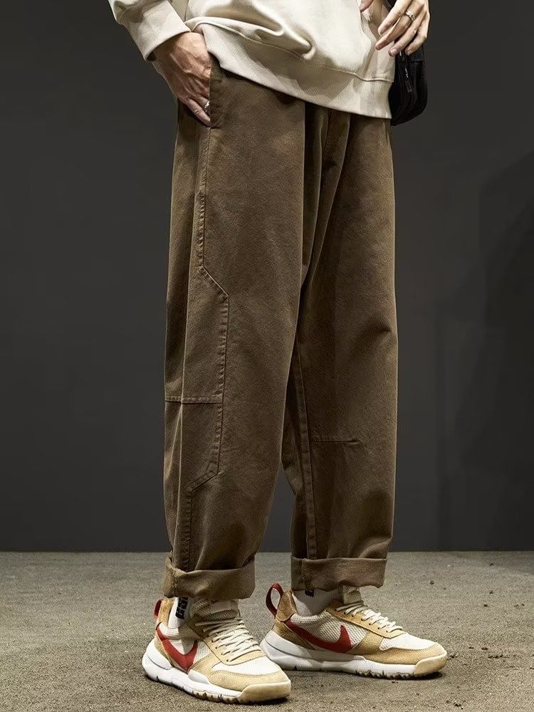 DuckleBeam - Effen broek met trekkoord in de taille en rechte pijpen