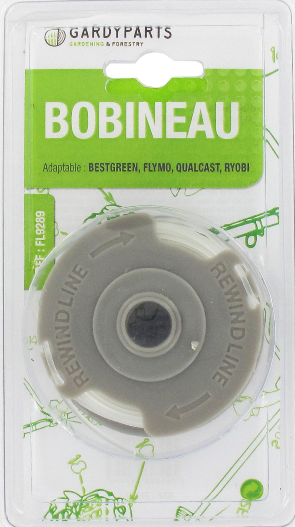 Bobineau adaptable bestgreen, flymo, greenworks, jcb, ozaki, qualcast, ryobi