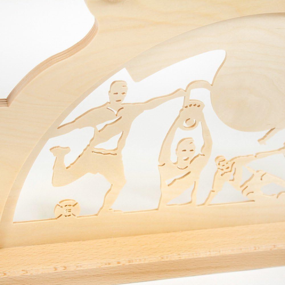 Holz-Schwibbogen Lichterbogen Schwibbogen aus dem Erzgebirge (Fussball, 50 cm)