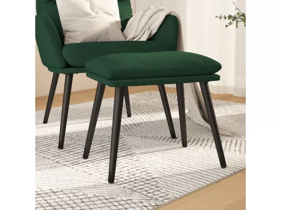 Repose-pied Vert foncé 45x29,5x35 cm Tissu