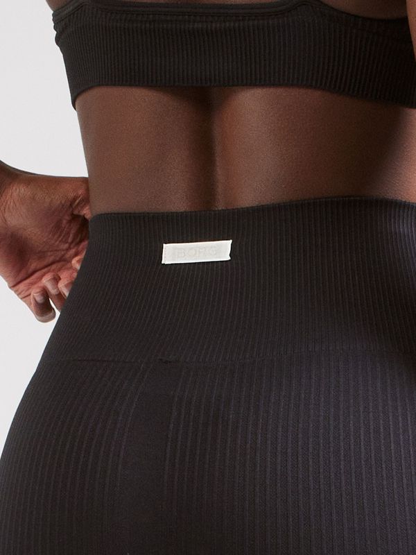 Björn Borg - Studio Seamless Ribbed Tights - Legging - Black Beauty - 92% Gerecycled Polyamide