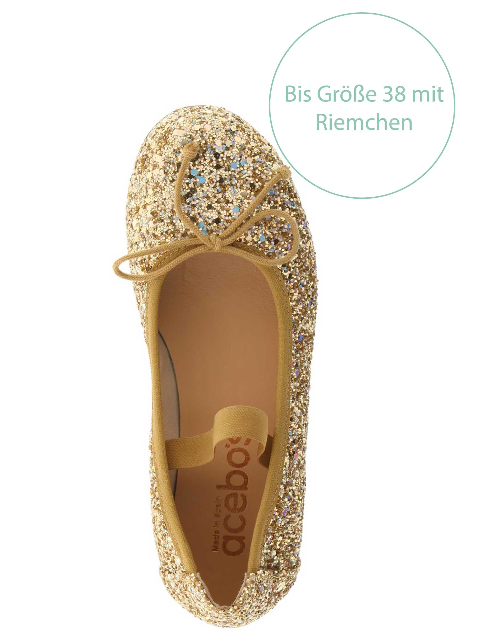 Ballerinas BRILLIANTINA in gold