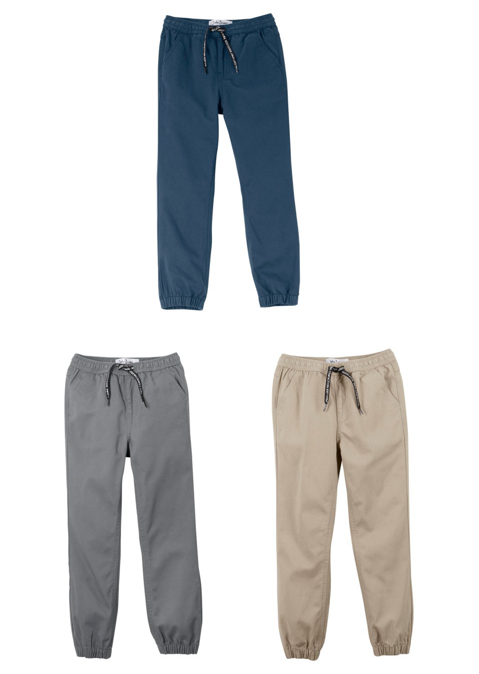 Lot de 3 pantalons avec finitions élastiques