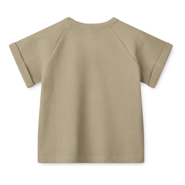 Liewood T-shirt Nilo Gaufré | Vert kaki clair