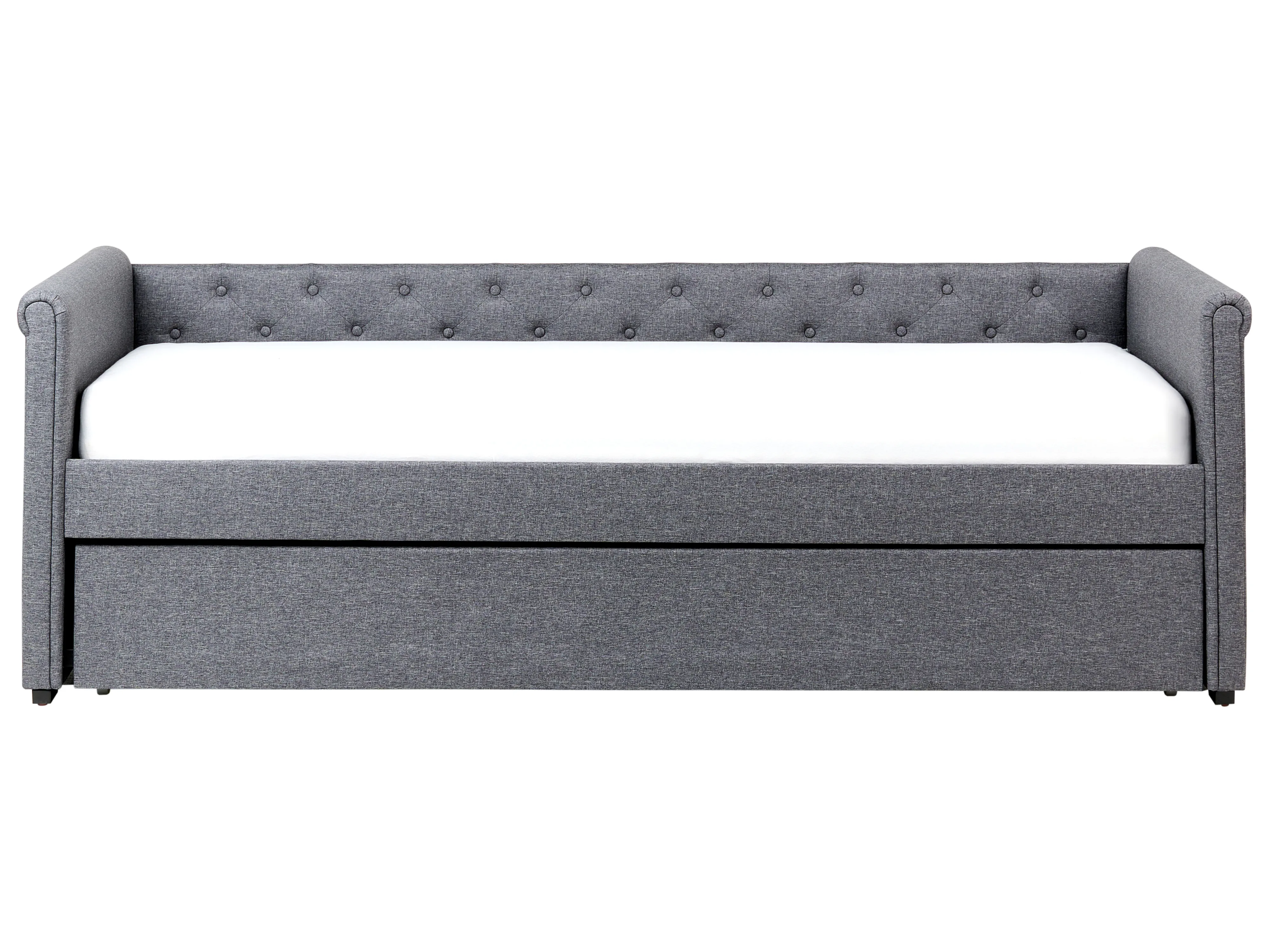 Onderschuifbed Stof LIBOURNE 90 x 200 cm Donkergrijs