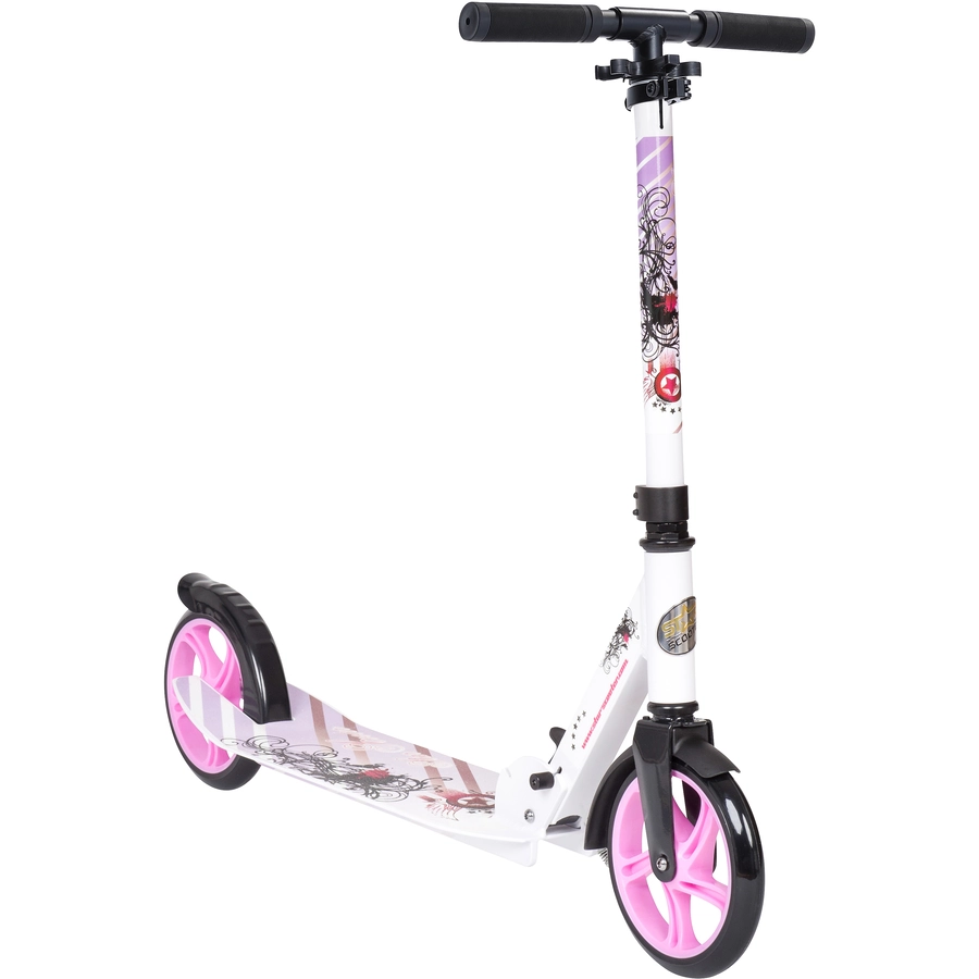 Star Scooter Roller 205mm XXL Trittbrett weiß, lila