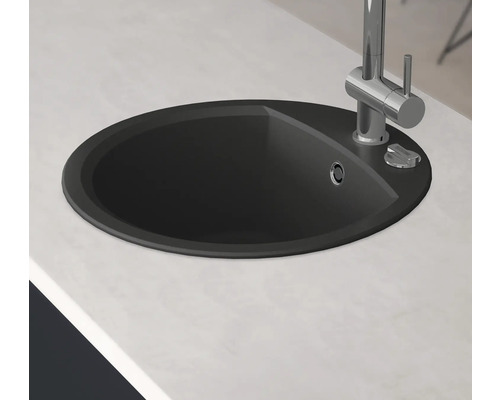 CENTA spoelbak Capella 45 470 x 490 mm zwart CAPELLA 45 BL