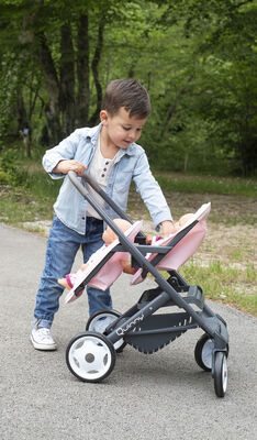 Smoby Maxi-Cosi Tvillingdukkevogn, Rosa