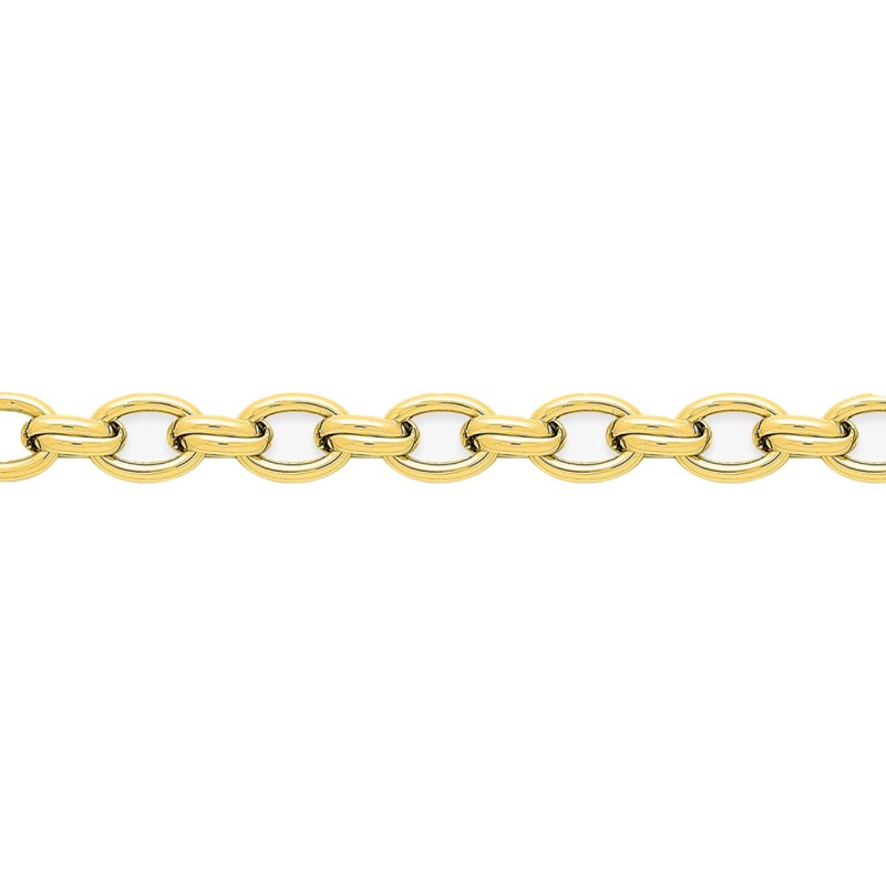 Bracelet Femme 18 cm - Fantaisie - Or 18 Carats - Largeur 8 mm
