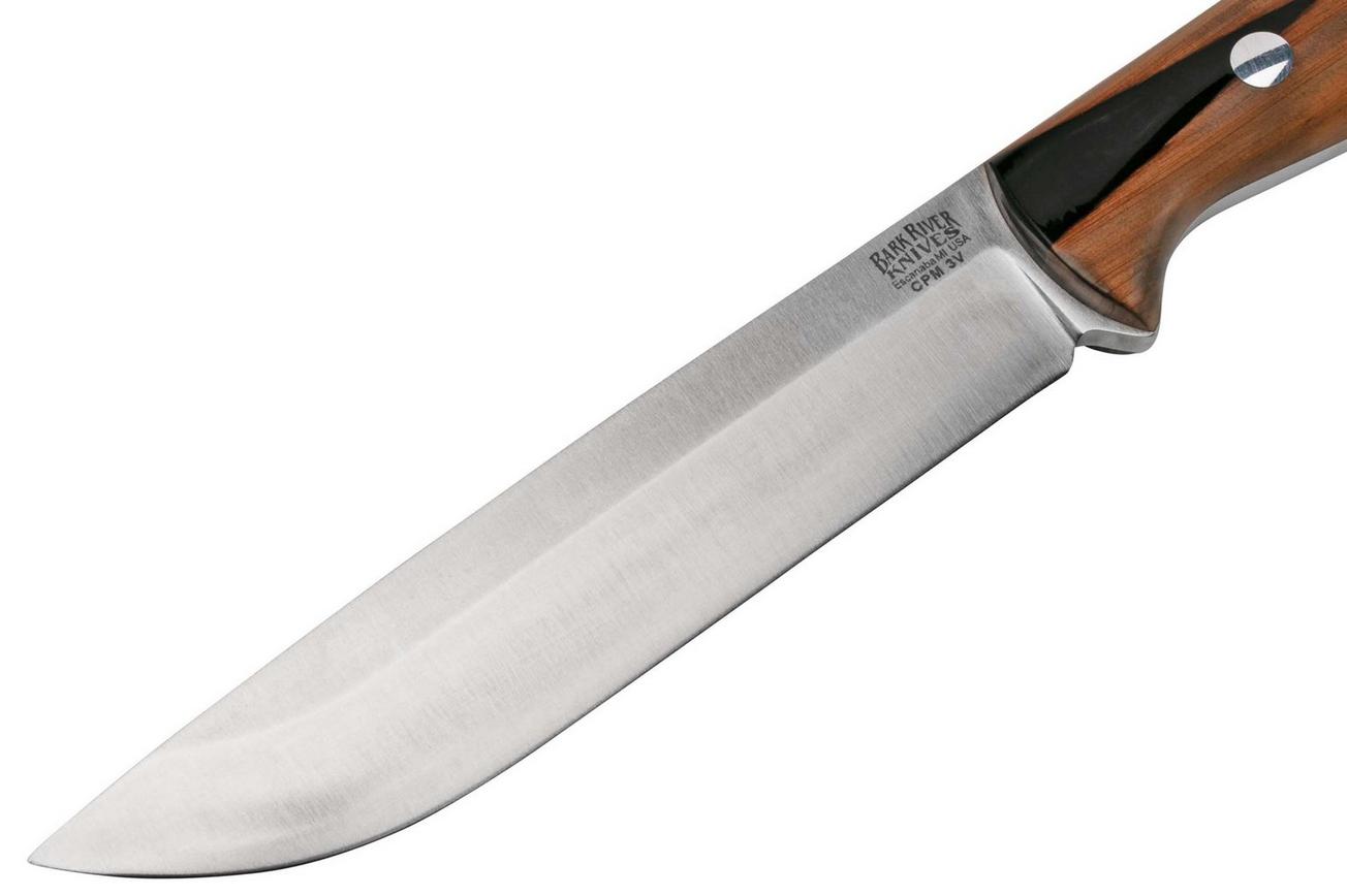 Bark River Bravo 1.5 Rampless CPM 3V Field Knife, Black Texas Fencepost