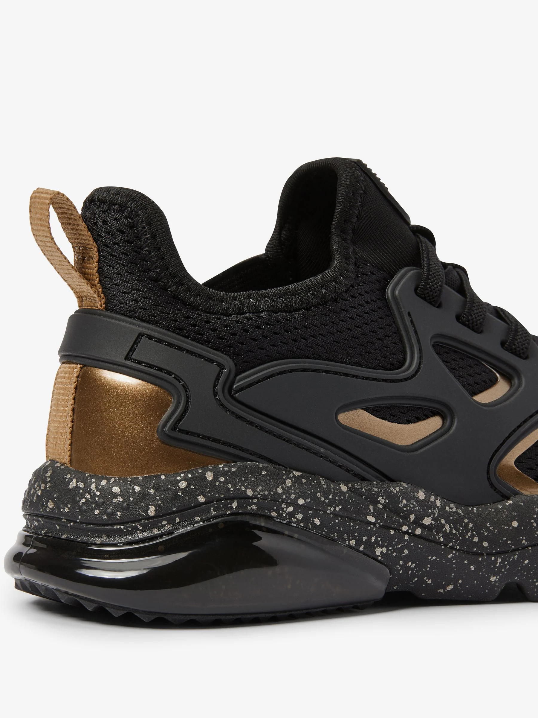 Zwart/goud - Elastische sportschoenen