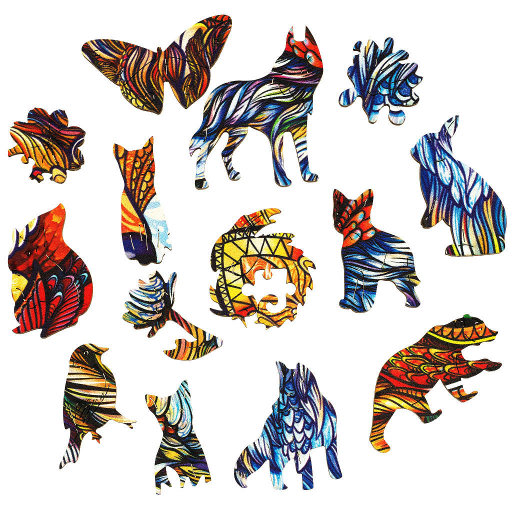 Puzzle en Bois - Renard Ardent Taille M