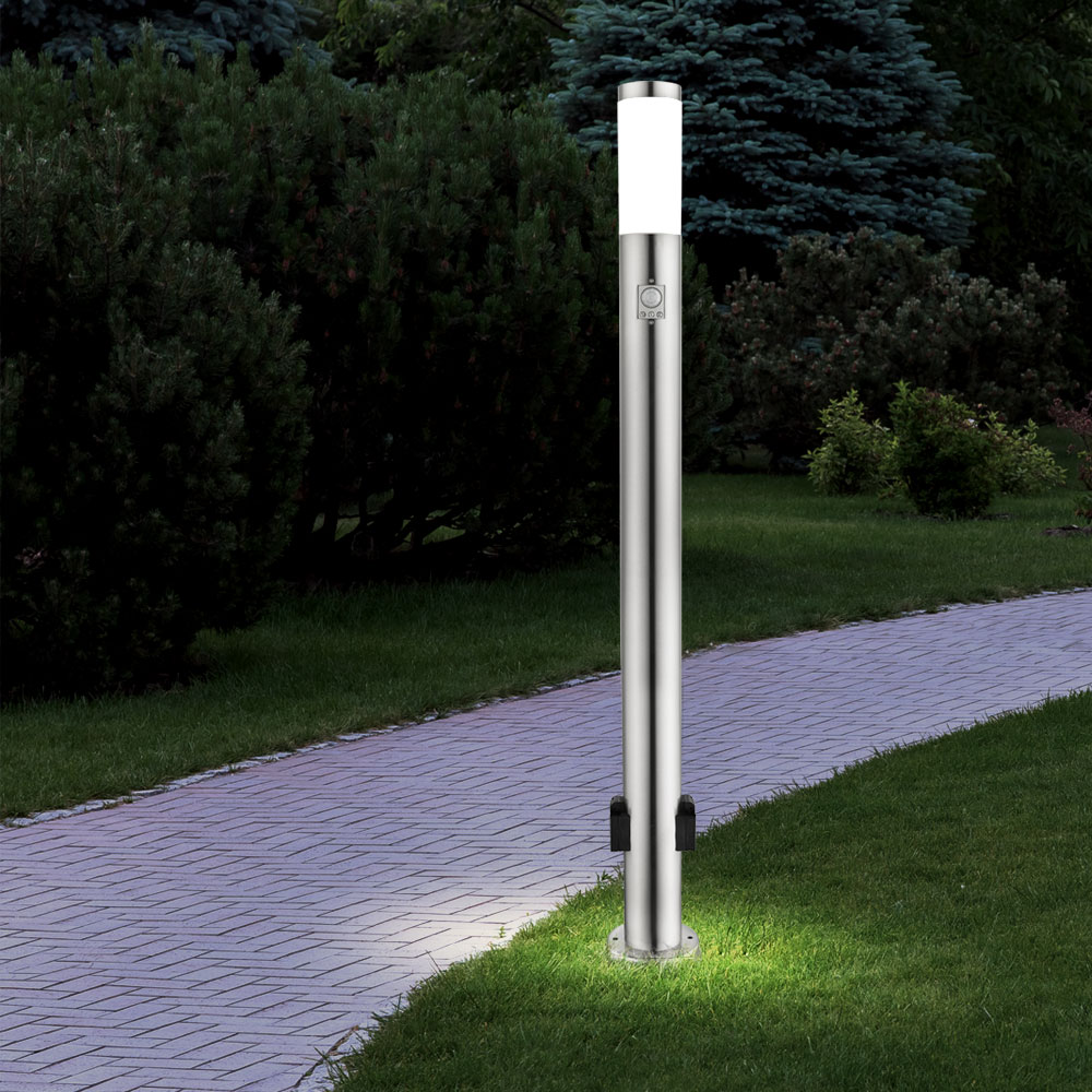 RGB LED Stehleuchte mit Steckdosen und Sensor BOSTON
