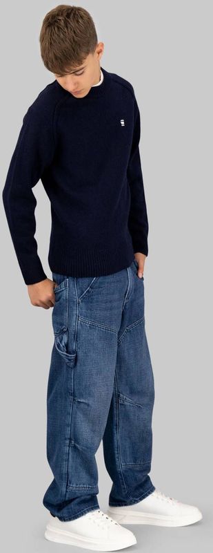Carpenter 3D Loose Pants voor jongens - Midden blauw - jongens