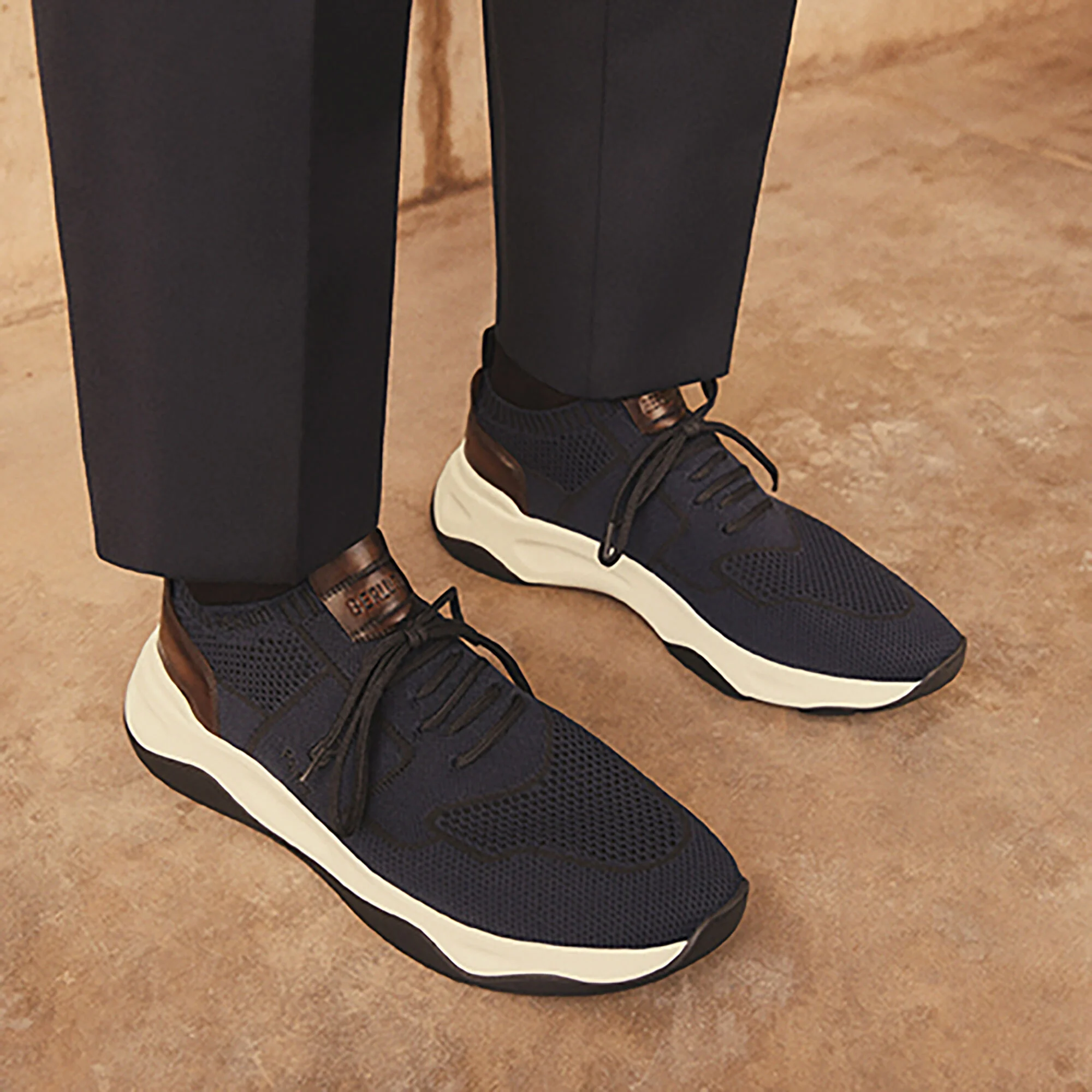 Sneaker Shadow En Maille Et Cuir