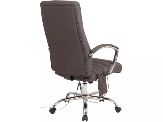Chaise de bureau - Tissu & Métal chromé - Gris foncé - Valais