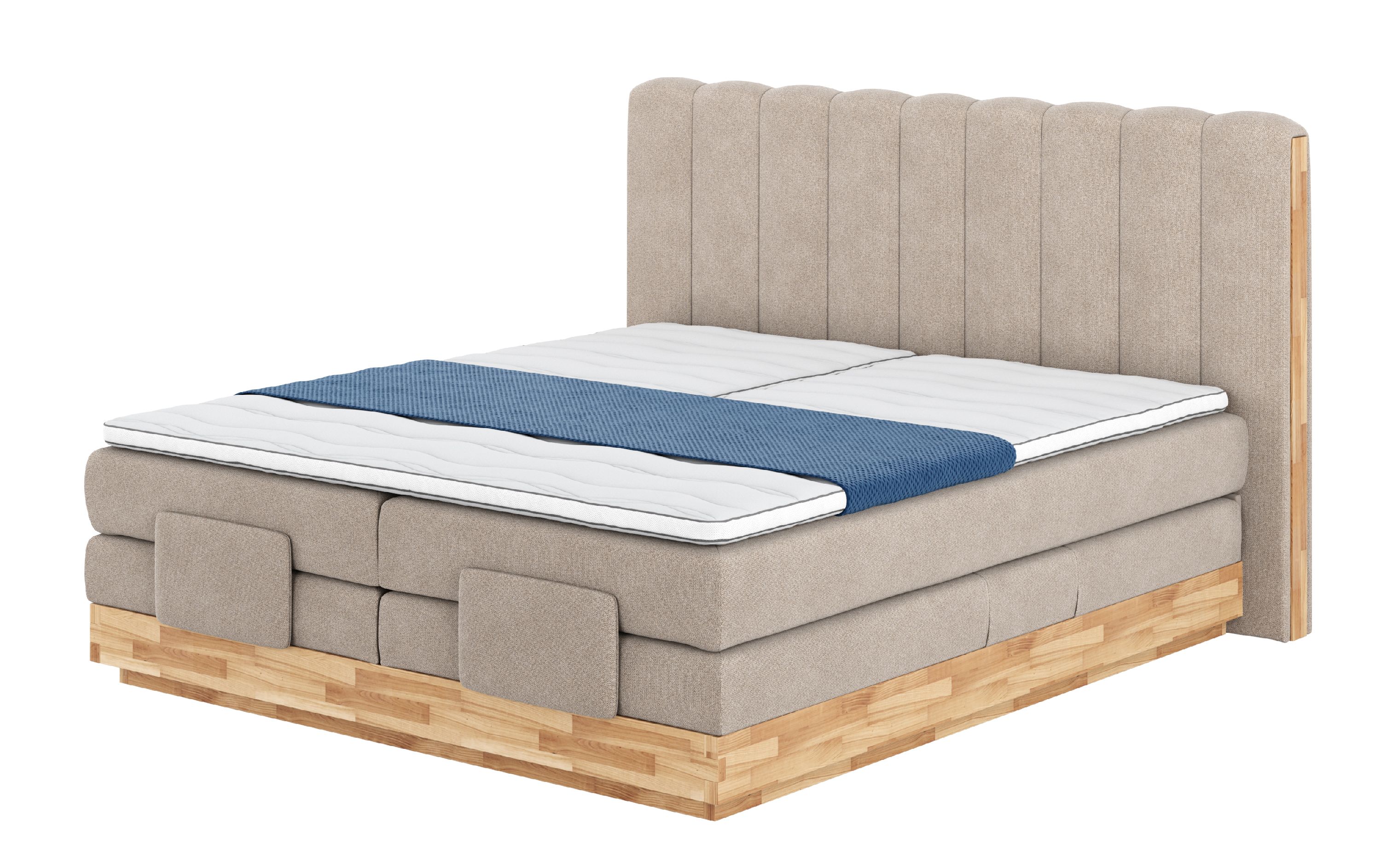 Boxspringbett VALMONDO INCANA 160X200 H2\/H2 sahara
