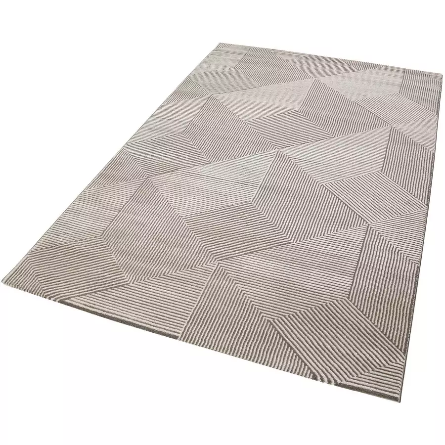 Esprit Kurzflorteppich Velvet Groove beige braun