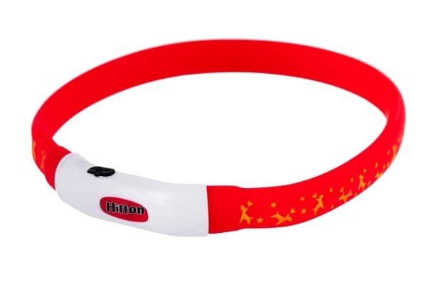 HILTON LED-silikone 1,4x0,8x40 cm med USB - hundehalsbånd