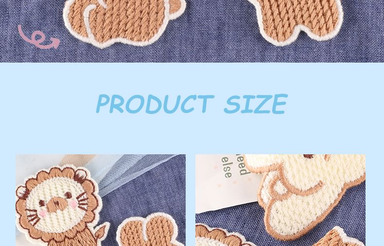 Embroidery Kingdom - Geborduurde applicatie met dierenmotief (verschillende ontwerpen)