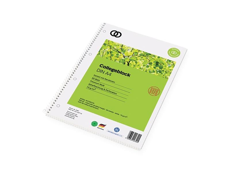 Soennecken Notizheft A4, kariert, 80 Blätter Schreibblock im A4 Format