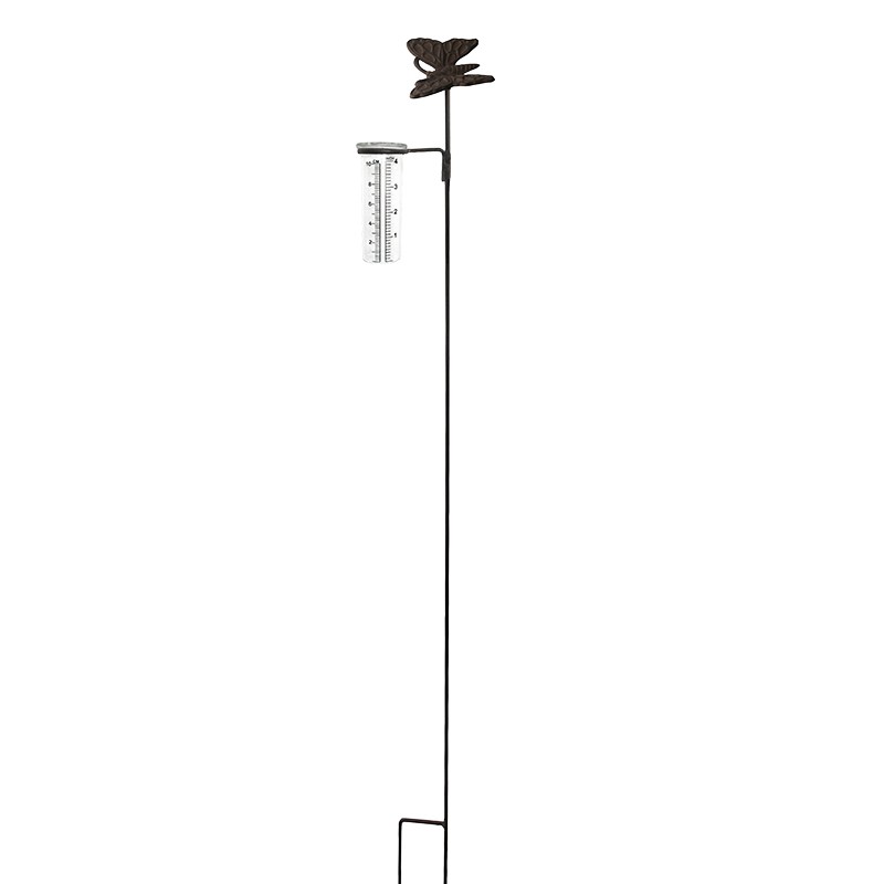 Pluviomètre jardin papillon 71x8x10cm