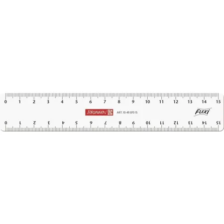 BRUNNEN Lineal Flexi, 15cm, glasklar, PVC