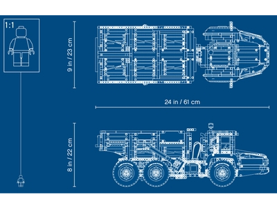 LEGO Volvo 6x6 Truck met kieptrailer (42114)