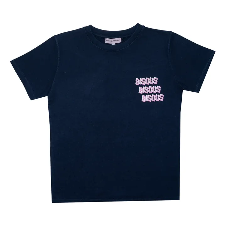 Bisous Skateboards T-shirt Bisous x3 | Bleu marine