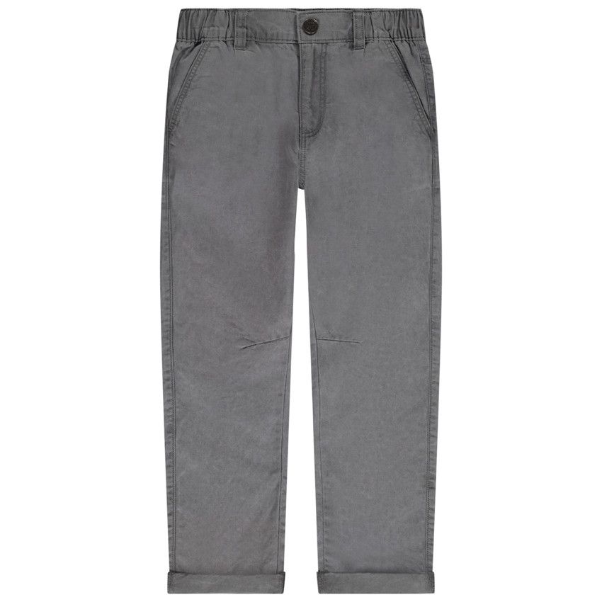 Pantalon chino avec taille élastiquée pour garçon - Gris foncé