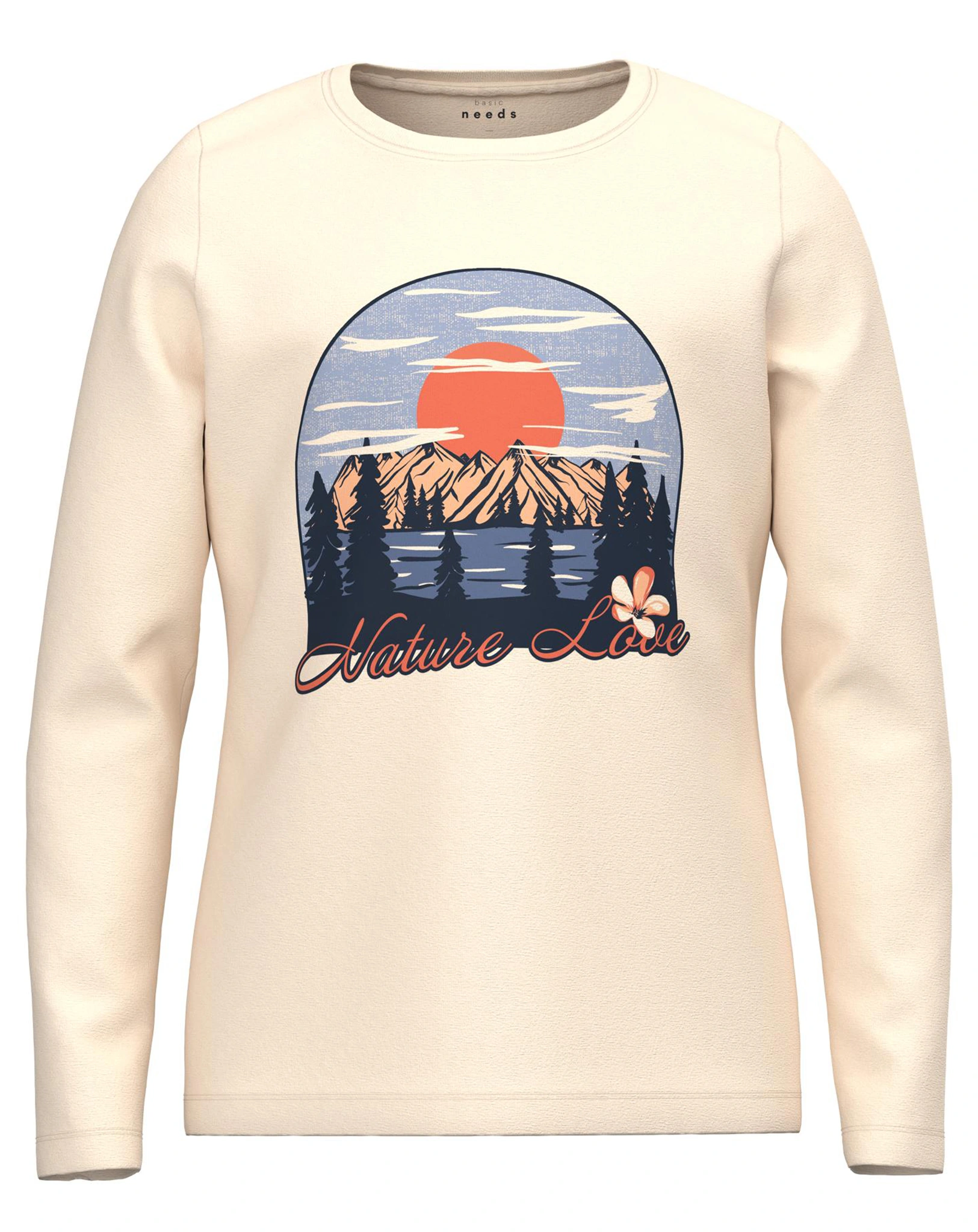 Jersey-Langarmshirt NKFVEEN SUNSET in buttercream