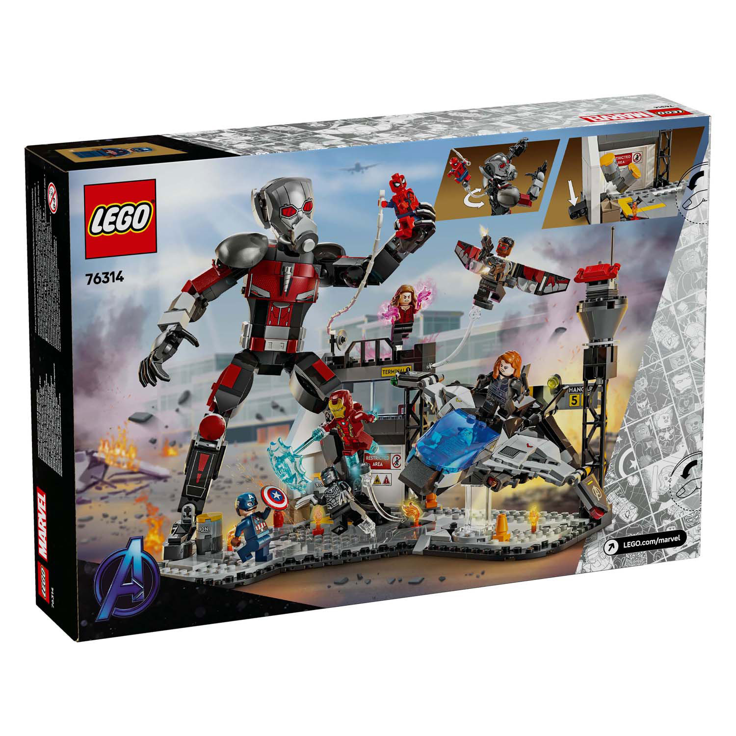 LEGO Super Heroes 76314 Captain America Civil War Actiescene