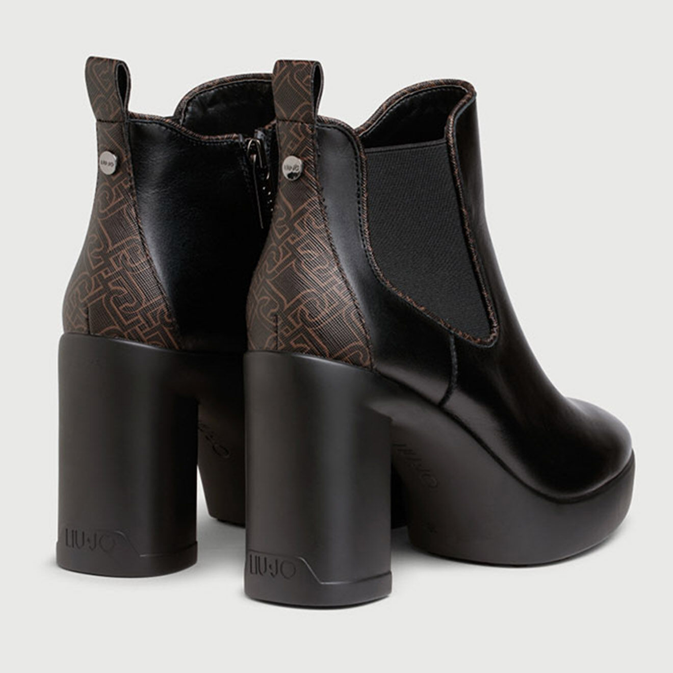 Liu-Jo Bottines en Cuir Now noires - Talon 9 cm