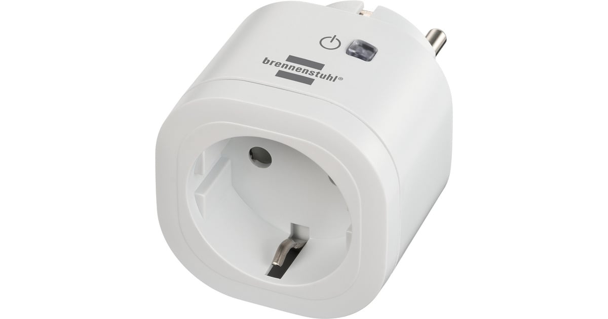 BrennenstuhlConnect smart plug WA 3600 XS02 stekkerdoos  (Wit, 2.4 GHz WiFi, Alexa, Google, Matter)