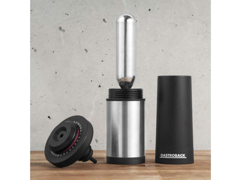 Gastroback Weinflaschenverschluss Aroma Schwarz/Silber Weinverschluss