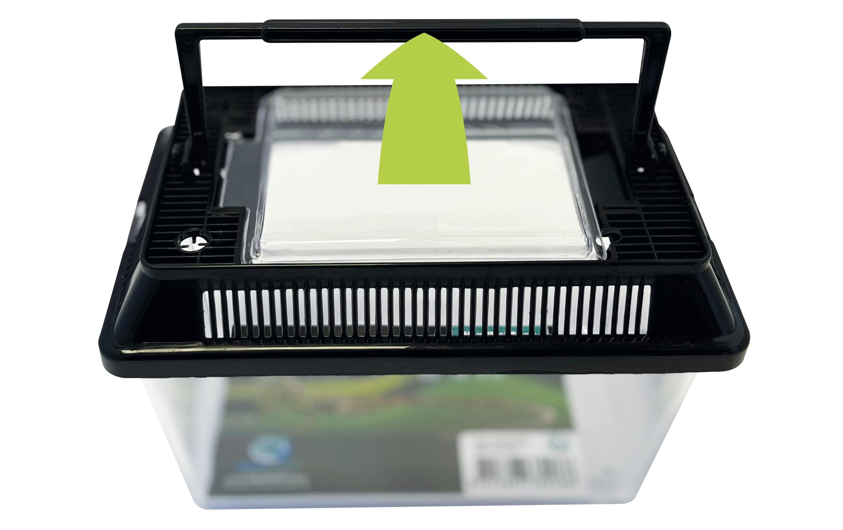 Kunststoffterrarium Breedingbox S, 18 x 11 x 12 cmAllzweckterrarium für Reptilien, Amphibien, Mäuse, Spinnentiere und Insekten