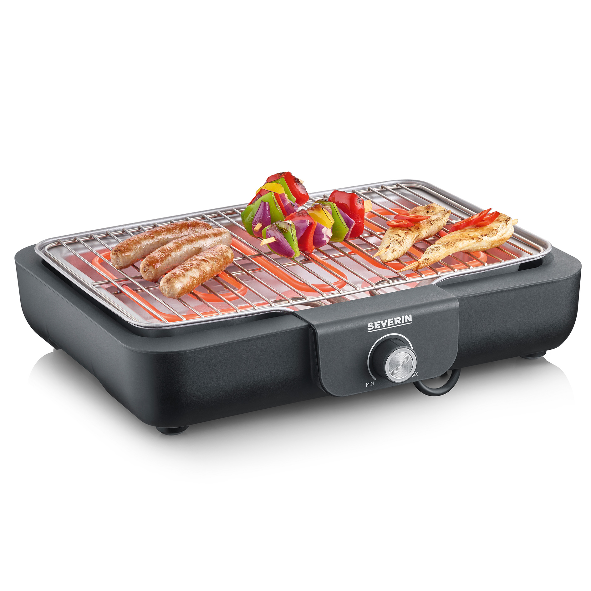 SEVERIN Tischgrill PG 8554 - schwarz - mit Grillrost
