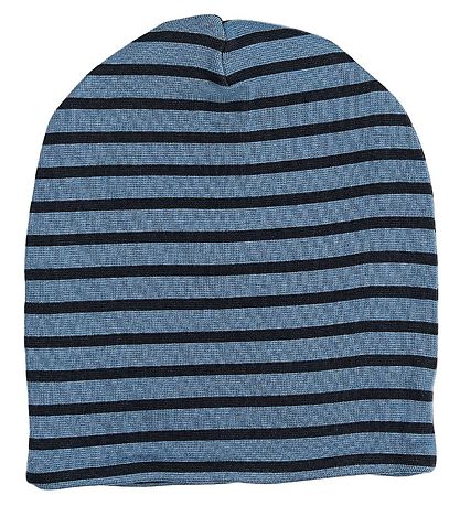 Racing Kids Mütze - 2-lagig - Blau/Navy m. Streifen
