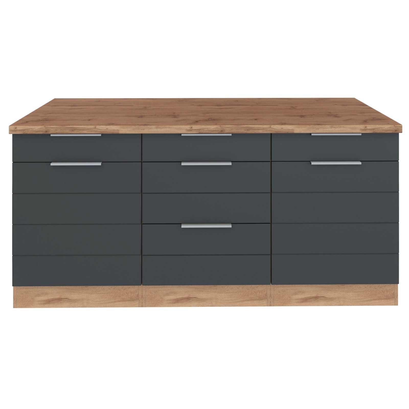 Unterschrank FLORENZ - Wotaneiche-grau matt - 180 cm