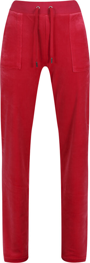 Juicy Couture Del Ray Classic Velour Pant Pocket Design Astor red