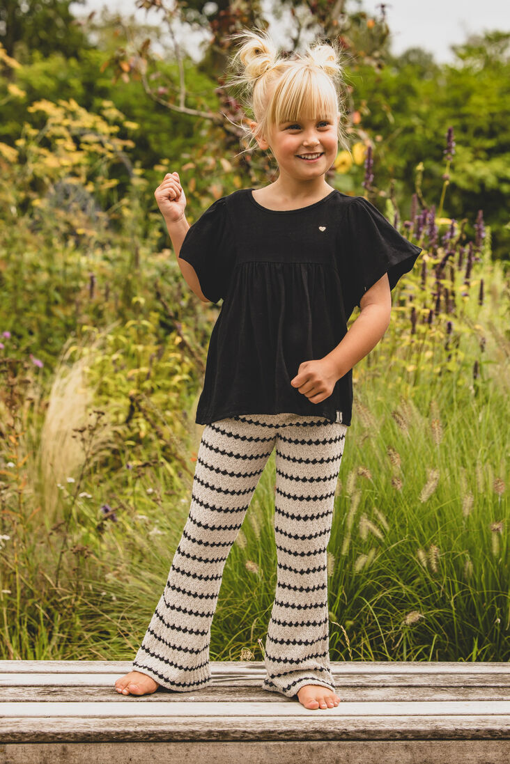 LOOXS Little gebroken wit looxs little flared broek 2411-7605