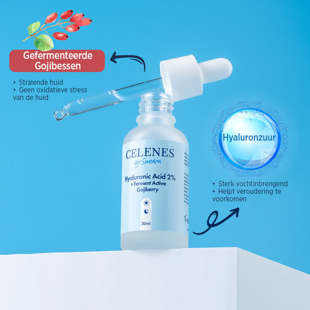 Celenes Hyaluronzuur 2% + Ferment Active Gojiberry Serum30 ml