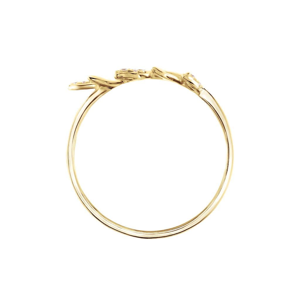 Bague Or Jaune Nahia Oxydes De Zirconium