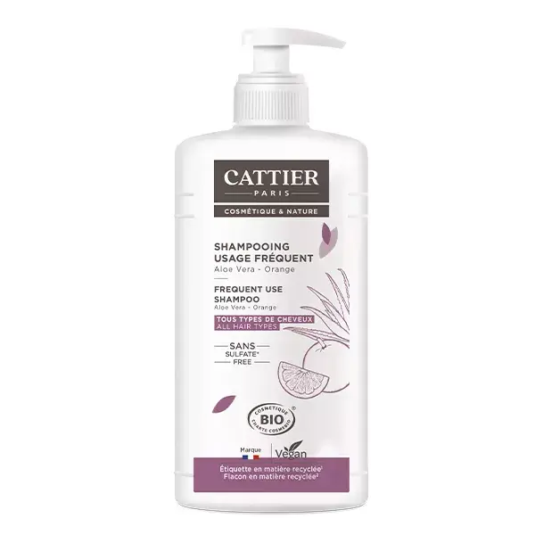 Shampoo Cattier Orgânico de Aloe Vera e Laranja 500ml