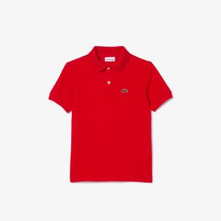 Polo enfant Lacoste regular fit en petit piqué uni Polos - Rouge - Lacoste - Enfant