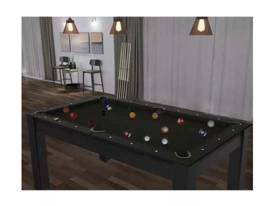 Billard convertible table 6 personnes Texas + pack accessoires Confort