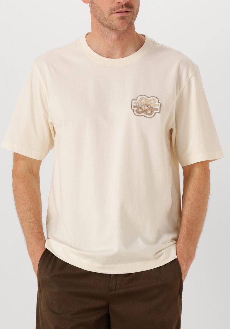ecru filling pieces t-shirt t-shirt gowtu